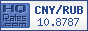 Курс 10 Китайских юаней к Российскому рублю (CNY/RUR) на сегодня
