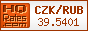Курс 10 Чешских крон (CZK) к Российскому рублю (RUR)