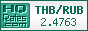 Курс Тайского бата к Российскому рублю (THB/RUR) на сегодня