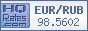 курс евро к рублю (EUR / RUB)
